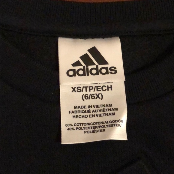 NWT Adidas Girls Logo pullover top XS - Picture 4 of 6